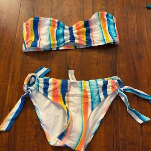 Adore Me- Stripes Bikini Set